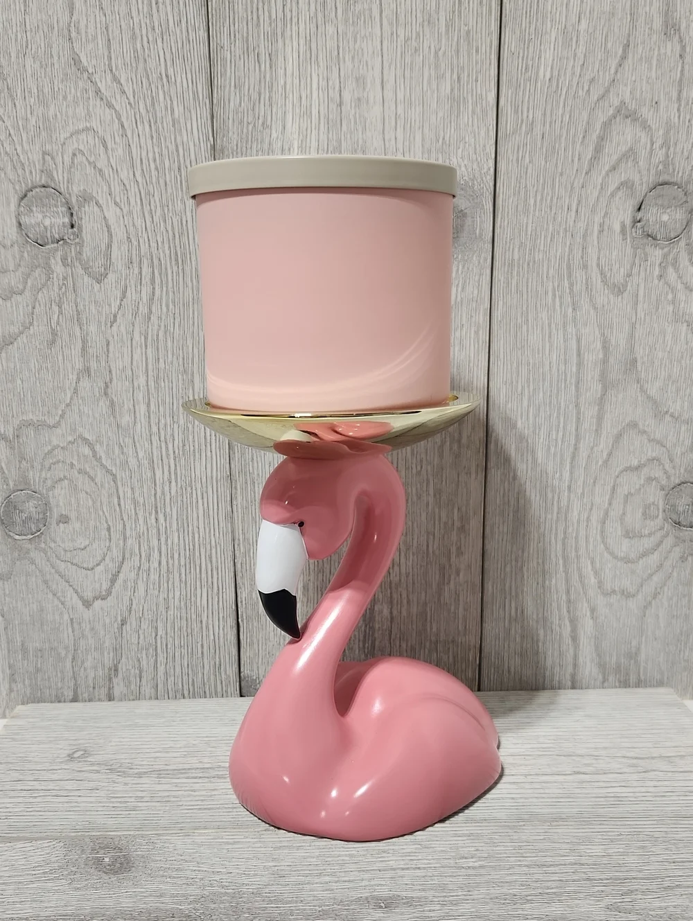 Bath & Body Works Flamingo Pedestal 3 Wick Pedestal Candle Holder
